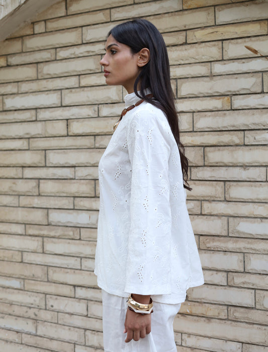 Coastal Eyelet top