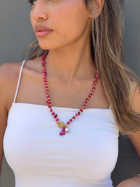Fuchsia Bloom necklace
