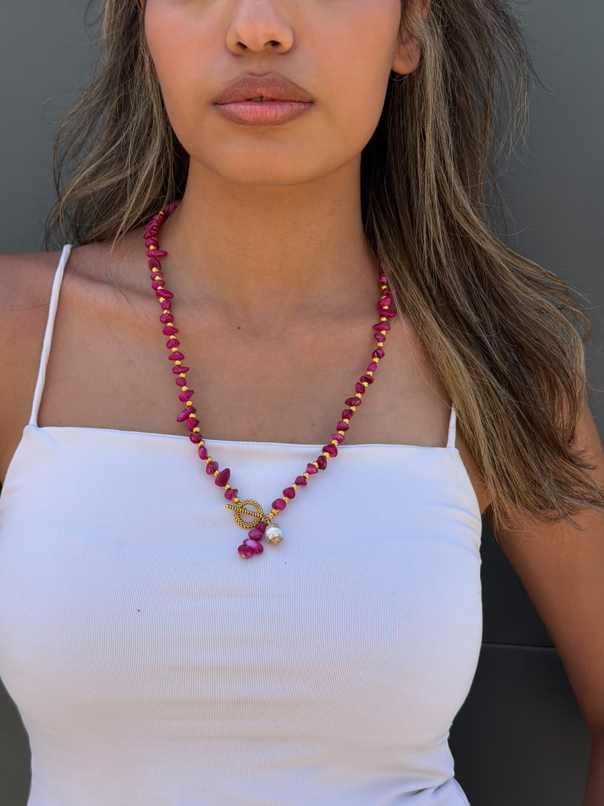 Fuchsia Bloom necklace